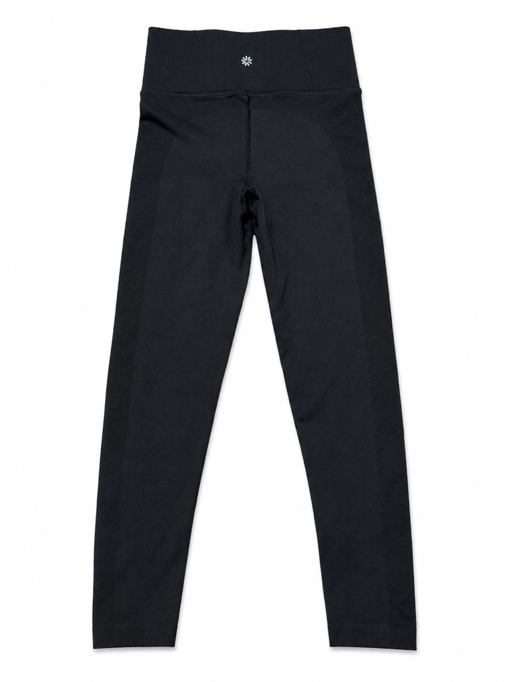 Athleta Black Ribbed High Rise Full Length Leggings